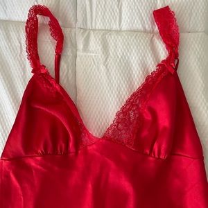 Victoria secret red lingerie slip dress